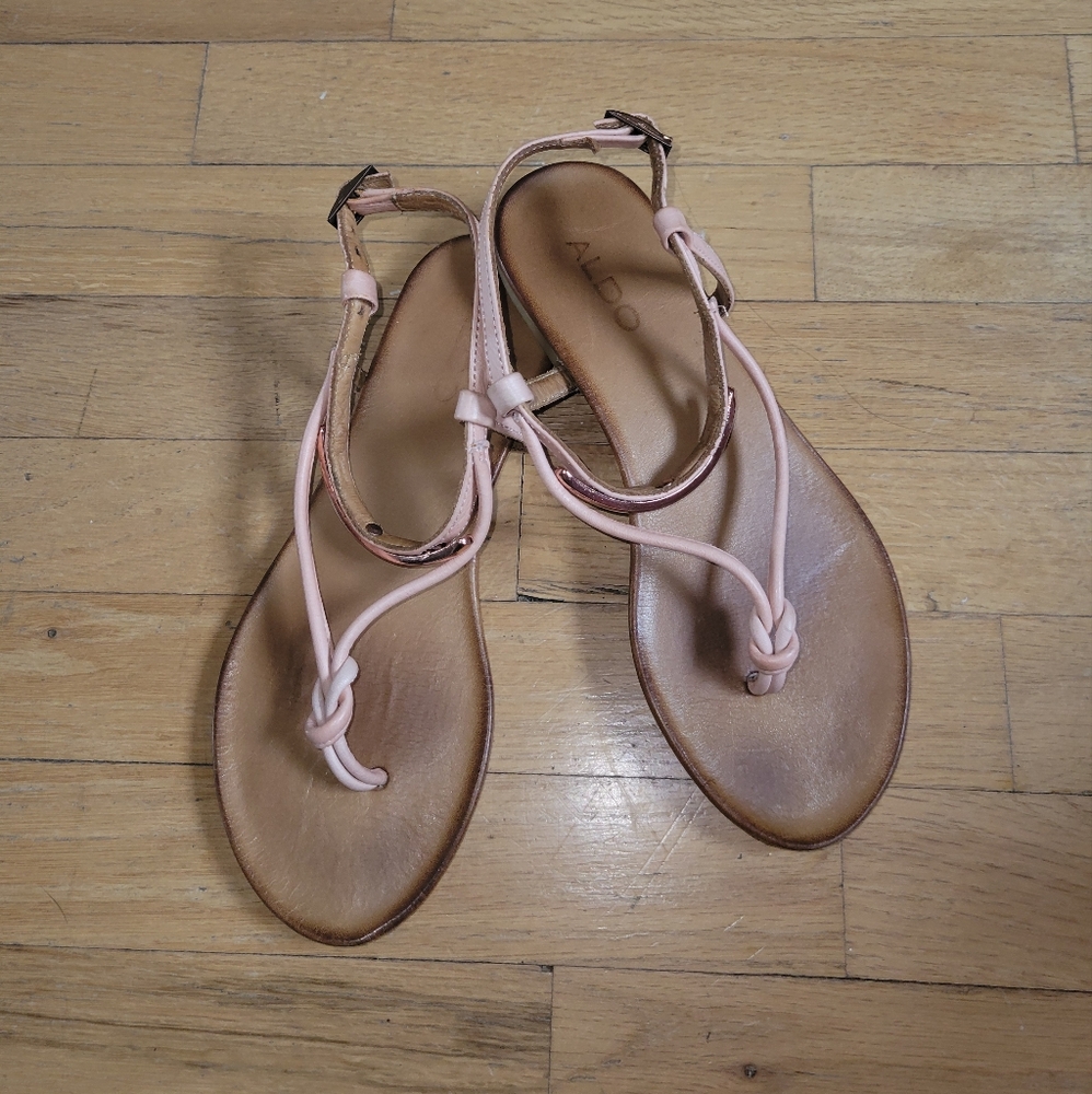 Aldo Pink Flat Sandals